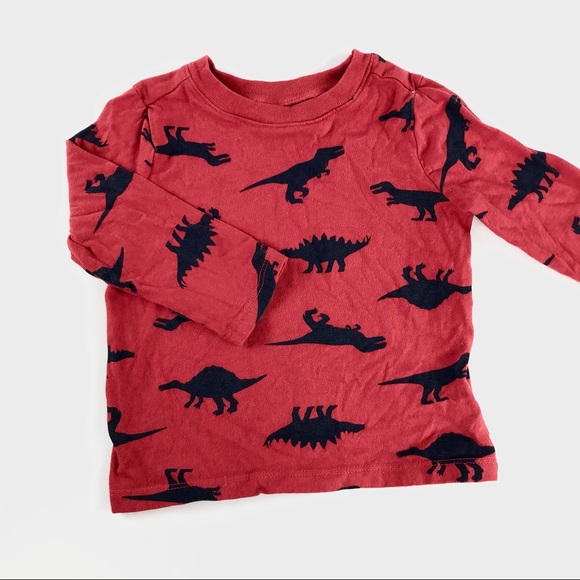 Red “dinosaurs” long sleeve shirt - Picture 3 of 4